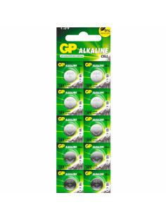 Батарейки КОМПЛЕКТ 10 шт., GP Alkaline, 189A (G10, LR54), алкалиновые, отрывной блок, 189FRA-2C10