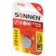 Батарейка литиевая SONNEN Lithium CR1632, 