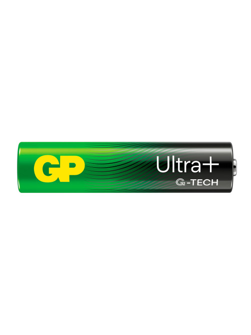 Батарейки КОМПЛЕКТ 2 шт., GP Ultra Plus G-Tech, AAA (LR03), алкалиновые, мизинчиковые, 24AUPA21-2CRSB2