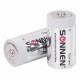 Батарейки КОМПЛЕКТ 2 шт., SONNEN Alkaline, С (LR14, 14А), алкалиновые, блистер, 451090