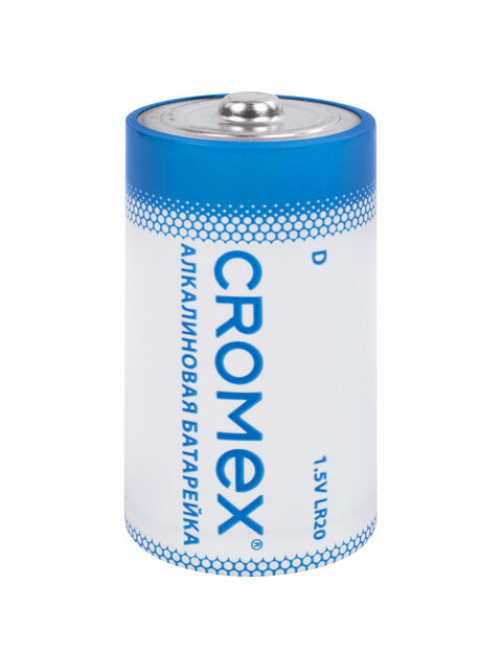Батарейки алкалиновые КОМПЛЕКТ 4 шт., CROMEX (КРОМЕКС) Alkaline, D (LR20, 13А), короб, 456454