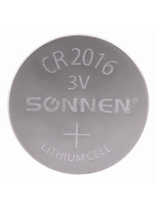 Батарейка литиевая SONNEN Lithium CR2016 