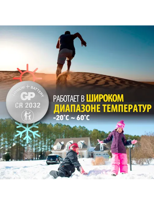 Батарейки литиевые GP Lithium CR2032 