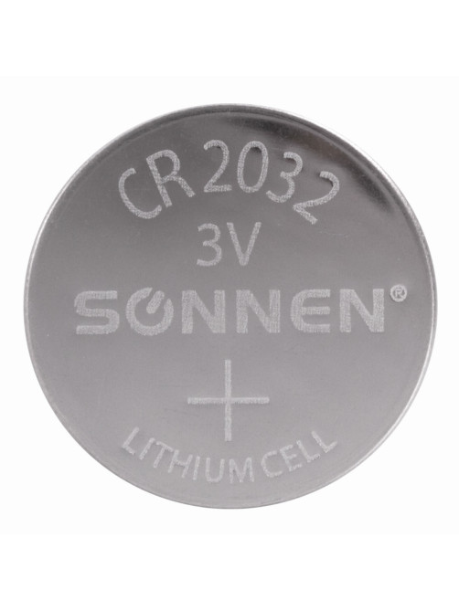 Батарейка литиевая SONNEN Lithium CR2032 