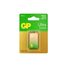 Батарейка 1 шт., GP Ultra G-Tech, Крона (6LR61, 6LF22, 1604A), алкалиновая, блистер, 1604AU-5CR1