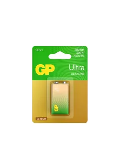 Батарейка 1 шт., GP Ultra G-Tech, Крона (6LR61, 6LF22, 1604A), алкалиновая, блистер, 1604AU-5CR1