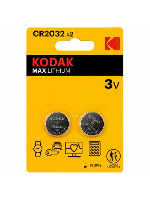 Батарейки литиевые KODAK Max Lithium CR2032 