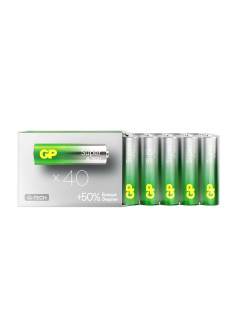 Батарейки КОМПЛЕКТ 40 шт., GP Super G-Tech, AA (LR6,15А), алкалиновые, пальчиковые, 15AA21-2CRSWC40