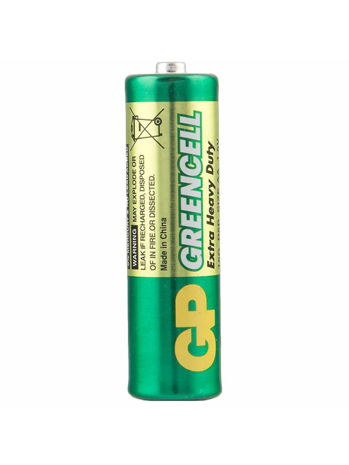 Батарейки КОМПЛЕКТ 4 шт., GP GreenCell AA (R6, 15G), солевые, пальчиковые, блистер, 15G-2CR4
