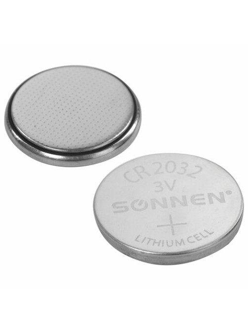 Батарейки литиевые SONNEN Lithium CR2032, 