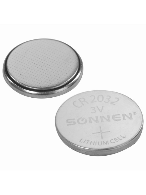 Батарейка литиевая SONNEN Lithium CR2032 