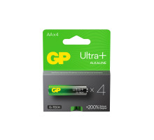 Батарейки КОМПЛЕКТ 4 шт., GP Ultra Plus G-Tech, AA (LR6), алкалиновые, пальчиковые, 15AUPA21-2CRSB4