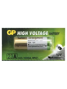 Батарейки GP High Voltage, 23AE, алкалиновая, для сигнализаций, 1 шт., в блистере (отрывной блок), 23AF-2C5