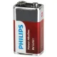 Батарейка алкалиновая 1 шт. PHILIPS Power Alkaline, Крона 9V (6LR61, 6LF22, 1604A), блистер, Б0062717
