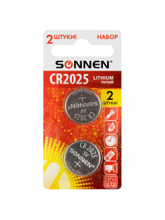 Батарейки литиевые SONNEN Lithium CR2025, 