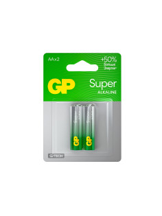 Батарейки КОМПЛЕКТ 2 шт., GP Super G-Tech, AA (LR6, 15А), алкалиновые, пальчиковые, блистер, 15A-2CR2