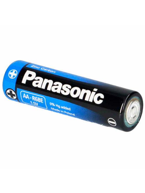 Батарейки КОМПЛЕКТ 4 шт., PANASONIC AA R6 (316), солевые, пальчиковые, в пленке, 1,5 В