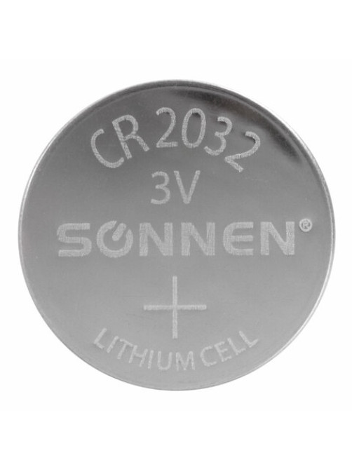 Батарейки литиевые SONNEN Lithium CR2032, 