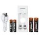 Зарядное устройство с аккумуляторами 4 шт. (2+2) AA+AAA (HR6+HR03), 2700 mAh + 1000 mAh, SONNEN (СОНЕН) BC2, 455005