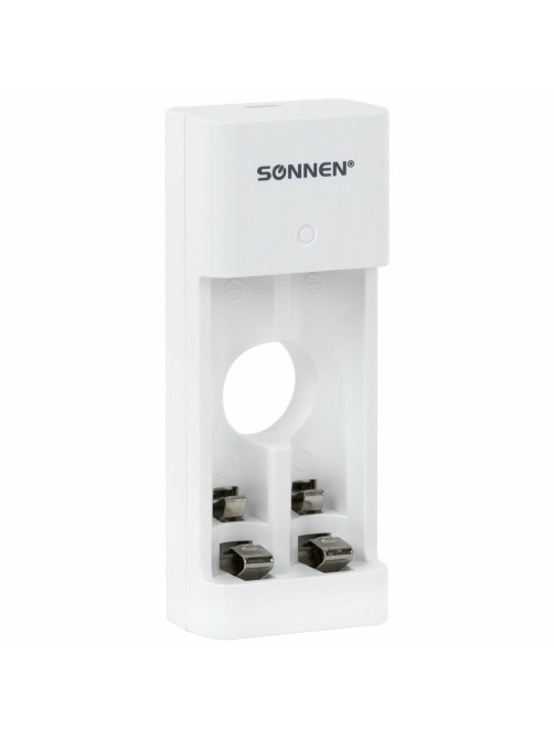 Зарядное устройство с аккумуляторами 2 шт. AA (HR6), 2700 mAh, SONNEN BC2, в блистере, 454239