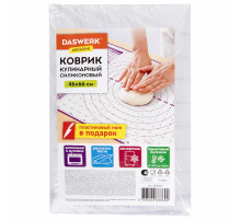 Коврик силиконовый для раскатки/запекания 46х66 см, фиолетовый, ПОДАРОК пластиковый нож, DASWERK (ДАСВЕРК), 608427