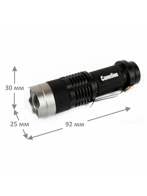 Фонарь CAMELION XP-E, ЯРКИЙ, ZOOM, 3 режима, питание 1хAA, LED5135