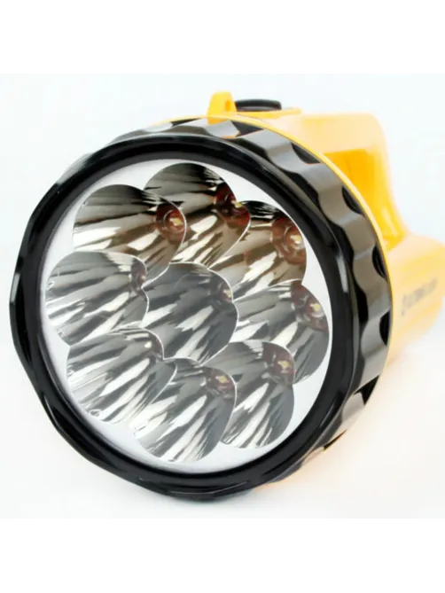 Фонарь аккумуляторный ULTRAFLASH 9хLED+12хLED, 2 режима, выдвижная вилка, заряд от сети, LED3816SM