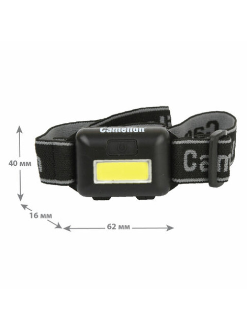 Фонарь налобный CAMELION 1 Вт COB, 3 режима, питание 3хAAА (не в комплекте), LED5355