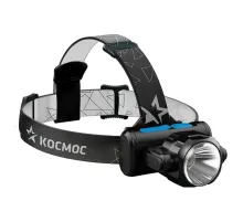 Фонарь налобный аккумуляторный КОСМОС, 5 Вт, COB, Li-ion, 3 режима, заряд от USB, KOCH5WLi-On