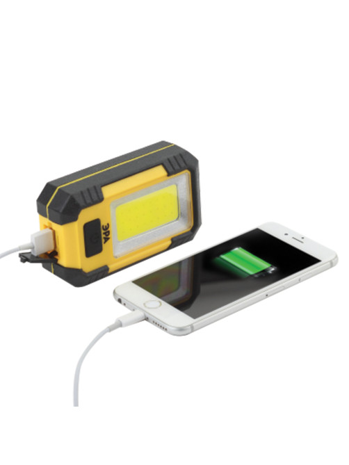 Фонарь аккумуляторный POWERBANK ЭРА 15 Вт COB, 6000 mAh, магнит, крючок, USB-кабель в комплекте, RA-801, Б0027824