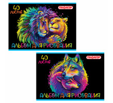 Альбом для рисования А4 40 л., скоба, обложка офсет, ПИФАГОР, 203х288 мм, 
