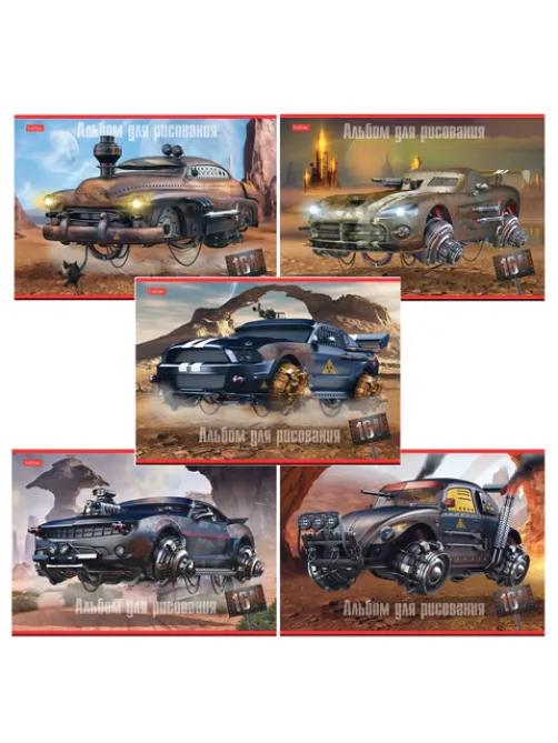 Альбом для рисования А4 16 л., скоба, обложка картон, HATBER, 205х290 мм, 