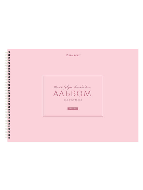 Альбомы для рисования ДЭК, А4, 40 л., КОМПЛЕКТ 2 шт., гребень, рельефный картон, BRAUBERG, 200х290 мм, 