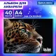 Альбом для акварели А4, 40 л., бумага 200 г/м2, склейка, обложка картон, BRAUBERG, 