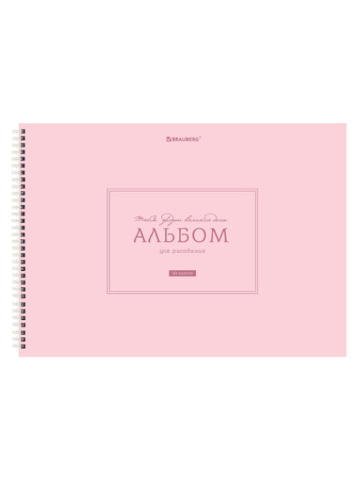 Альбомы для рисования ДЭК, А4, 40 л., КОМПЛЕКТ 2 шт., гребень, рельефный картон, BRAUBERG, 200х290 мм, 