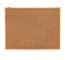 Доска пробковая для объявлений 90х120 см, деревянная рамка, BRAUBERG Wood, 238312