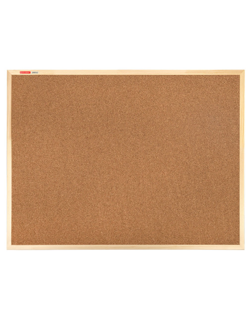 Доска пробковая для объявлений 90х120 см, деревянная рамка, BRAUBERG Wood, 238312