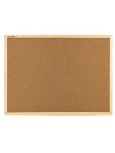 Доска пробковая для объявлений 45х60 см, деревянная рамка, BRAUBERG Wood, 238310