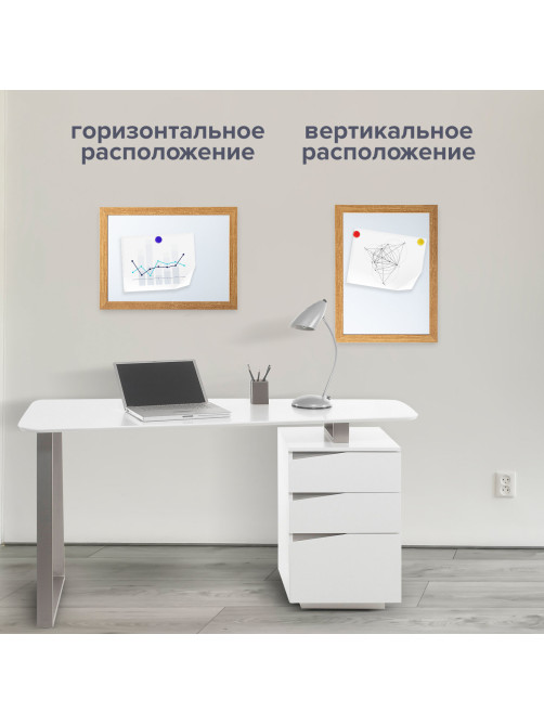 Доска магнитно-маркерная А4, 254х342 мм, ГАРАНТИЯ 10 ЛЕТ, BRAUBERG, 231993