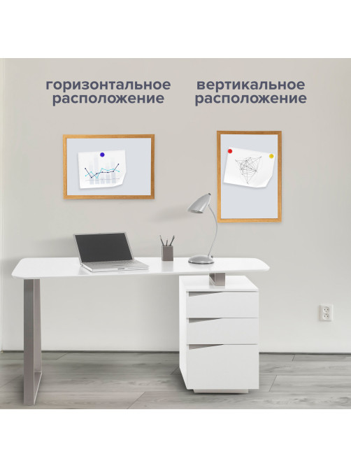 Доска магнитно-маркерная А3, 342х484 мм, ГАРАНТИЯ 10 ЛЕТ, BRAUBERG, 231994