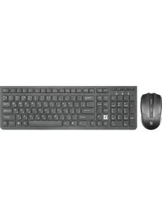 Набор беспроводной DEFENDER Columbia C-775RU, USB, клавиатура, мышь 2 кнопки + 1 колесо-кнопка, черный, 45775