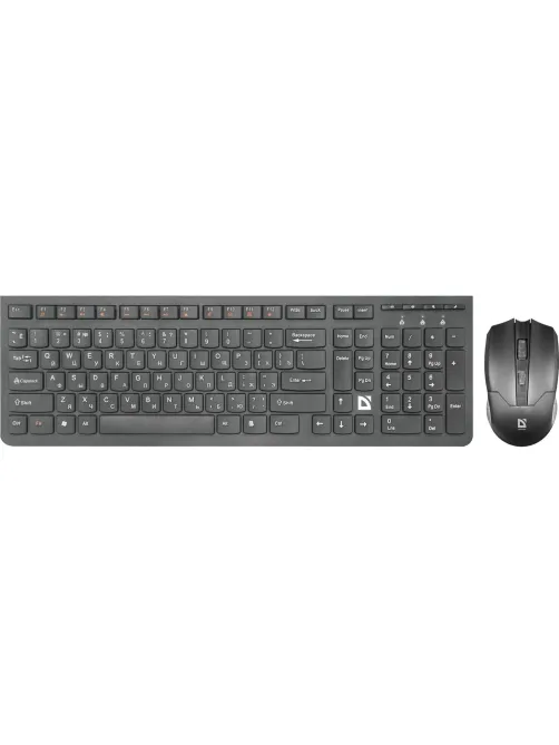 Набор беспроводной DEFENDER Columbia C-775RU, USB, клавиатура, мышь 2 кнопки + 1 колесо-кнопка, черный, 45775