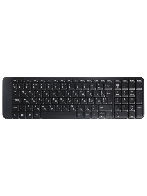 Набор беспроводной LOGITECH Wireless Desktop MK220, клавиатура, мышь 2 кнопки + 1 колесо-кнопка, черный, 920-003236