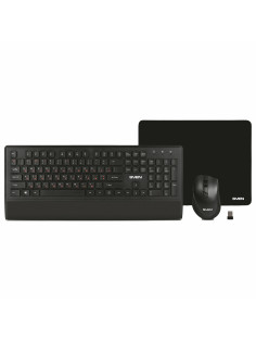 Набор беспроводной SVEN KB-C3800W, клавиатура, мышь 5 кнопок + 1 колесо-кнопка, коврик, SV-017293