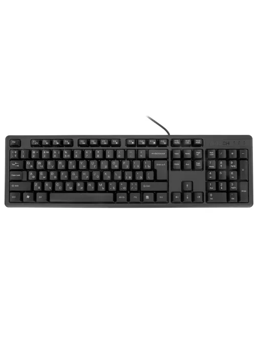 Набор проводной A4TECH KK-3330, USB, клавиатура 104 клавиши, мышь 2 кнопки + 1 кнопка-колесо, черная, 1530249