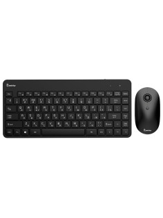 Набор беспроводной SMARTBUY 220349AG, клавиатура, мышь 2 кнопки + 1 колесо, черный, SBC-220349AG-K