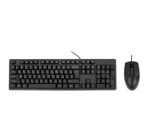 Набор проводной A4TECH KK-3330, USB, клавиатура 104 клавиши, мышь 2 кнопки + 1 кнопка-колесо, черная, 1530249