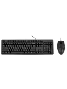 Набор проводной A4TECH KK-3330, USB, клавиатура 104 клавиши, мышь 2 кнопки + 1 кнопка-колесо, черная, 1530249