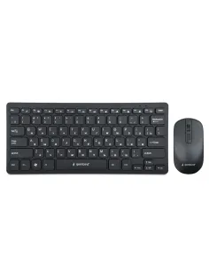 Набор беспроводной GEMBIRD KBS-9100, клавиатура 78 клавиш, мышь 4 кнопки, 1600 DPI, 2.4 ГГц, черный