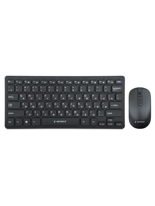 Набор беспроводной GEMBIRD KBS-9100, клавиатура 78 клавиш, мышь 4 кнопки, 1600 DPI, 2.4 ГГц, черный